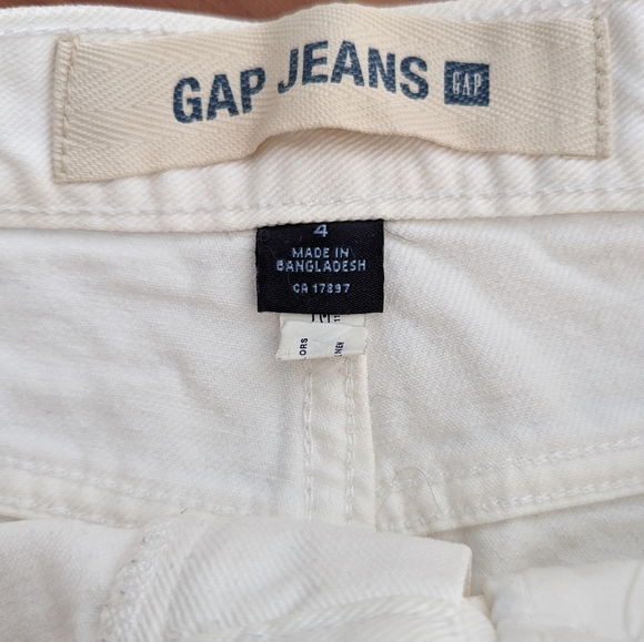 Vintage Gap Jeans White Denim Mini Skirt Size 4 - Picture 3 of 4